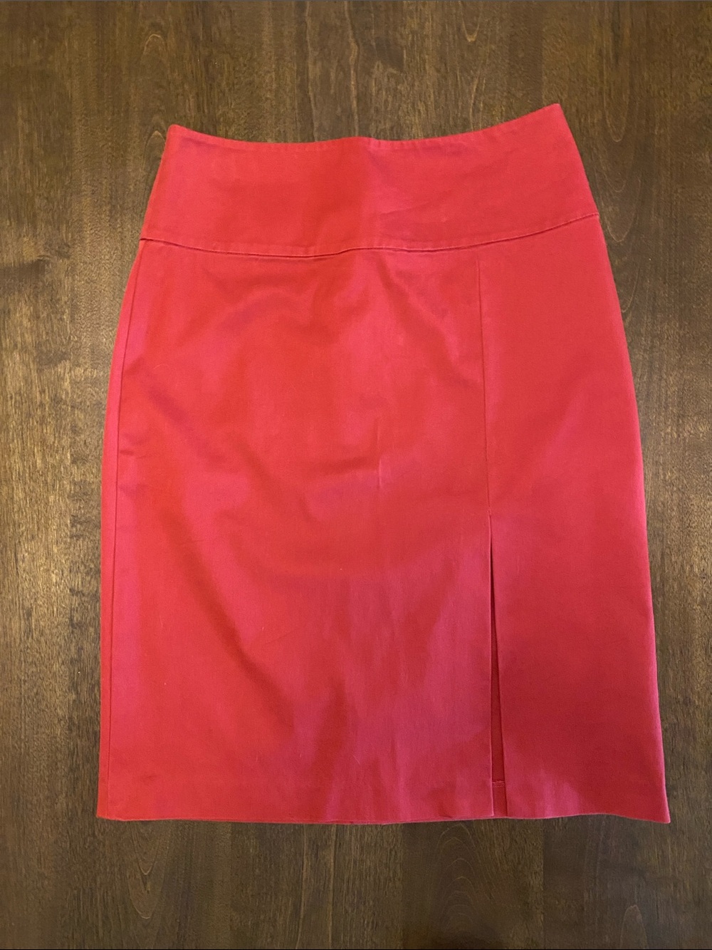 Banana Republic Red Pencil Skirt with Front Vent